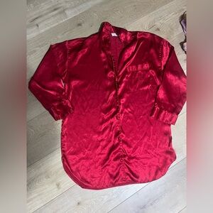 Embroidered Victoria secret silk nightgown